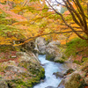 三十釜の紅葉が見頃ですよ