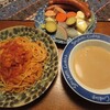 ベーコンのトマトパスタ