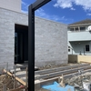 【施工中】逗子市／シンプルモダン／積水ハウス／下地のブロック積みが綺麗です！