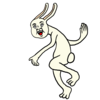 ステップするウサギ のイラスト