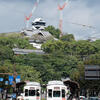 熊本城と路面電車