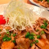生姜焼きとアジフライ