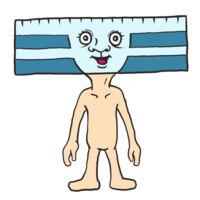 かわいい定規 のイラスト