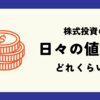 株式投資の日々の値動き（100万円投資したら日々どれくらいの値動きがあるのか）