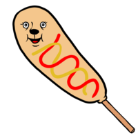 かわいいホットドッグ のイラスト