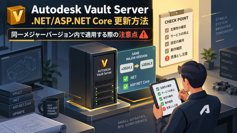 Autodesk Vault Serverの.NET/ASP.NET Core更新方法 同一メジャーバージョン内で適用する際の注意点