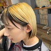 抜きっぱなし金髪のハイコントラストデザイン▷定番人気◎切りっぱなしボブ