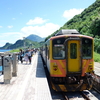 海辺の八斗子駅から草に埋もれる平渓線に乗って