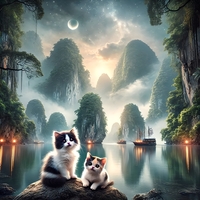 月影の航路と子猫