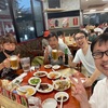 講演会の後の味仙にて、僕と國立先生と井ノ口先生と守田先生の4人で勉強会！
