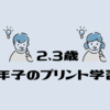 【2歳と3歳半】年子のプリント学習【難しい！】