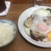 小田保@築地場内でチャーシューエッグ定食