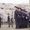 今年の入隊式は桜とともに