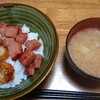 ちくわと焼豚丼→肉じゃが