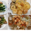 天ぷら＆茄子ピーマン炒め＆わんこご飯もね♪