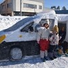 パトカーの雪像