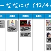 今週のナナニジ(12/4~12/10)