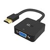 ICZI HDMI-VGA(D-SUB)変換アダプタ hdmi 変換 アダプタ ケーブル ブラック 【相性保証付き】/ 1080p対応 HDMI オス to VGA メスアダプタ