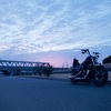 夜勤明けにバイクで河川敷モーニング