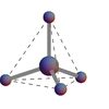 メタン(CH4)の分子を 3D グラフィックスで描く