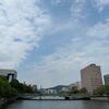 梅雨の中休み・・・広島市は朝から晴れです　京橋川リバーサイドより