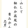 下山して秘仏か高尾の青みかん