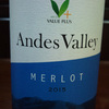 548円のワインAndes Valley MERLOT