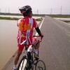 自転車とチューリップ