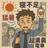 No.９２８　ストレス対処法　猛暑と寝不足と超満員電車