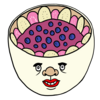 かわいいアサイーボウル のイラスト