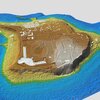 初島の3D地形図