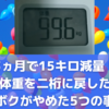 3ヵ月で15キロ減量！体重を二桁に戻したボクがやめた5つの事【ダイエット】