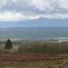 お花畑から見た富良野の風景