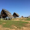 妻木晩田遺跡の公園にて