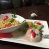 洋風ひなちらし、とうふハンバーグ苺ソース