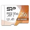 シリコンパワー microSD カード 256GB class10 UHS-1 U3 対応 最大読込100MB/s アダプタ付 3D Nand 2019年モデル 【Amazon.co.jp限定】