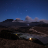 【天体撮影記 第117夜】 熊本県 草千里展望所から阿蘇の噴煙と冬の星空