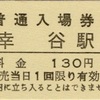 本日の使用切符：流鉄 幸谷駅発行 普通入場券