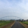 涼しい北風の中北上練