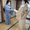 おばあ様からのお着物で修了式