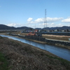 第３５００回　岡山市東区砂川堤防崩壊現場施工状況１月１９日模型公園