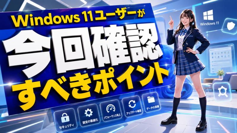 Windows 11ユーザーが今回確認すべきポイント