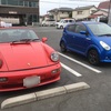 真っ赤なポルシェ964カレラ2との2ショット