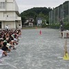 昨日の児童朝会−織田ポールの話−