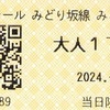 スカイレールみどり坂線の乗車券