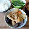 今日の食べ物　朝食に田舎煮