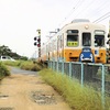 旧琴電畑田変電所とことちゃんひゃく号