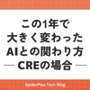 この1年で大きく変わったAIとの関わり方 ─ CREの場合