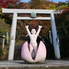 犬山の紅葉スポット『桃太郎神社』