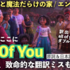 【大問題の吹替歌詞⁉】ミラベルと魔法だらけの家「All Of You / 奇跡はここに」歌詞&和訳